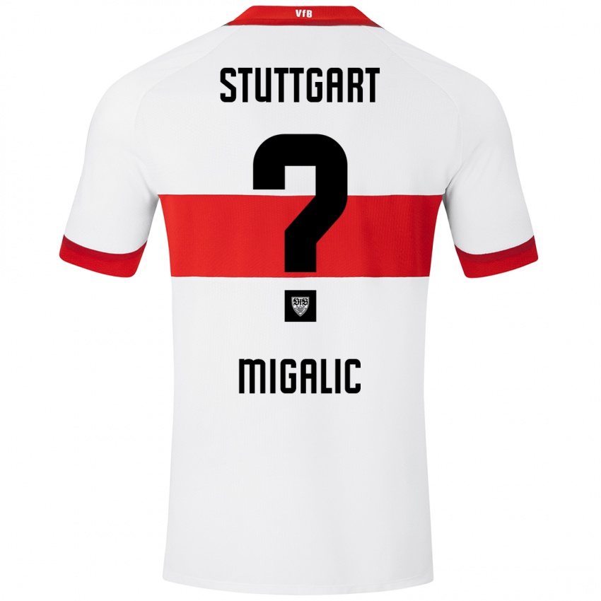 Kinder Dorian Migalic #0 Weiß Rot Heimtrikot Trikot 2024/25 T-Shirt Schweiz