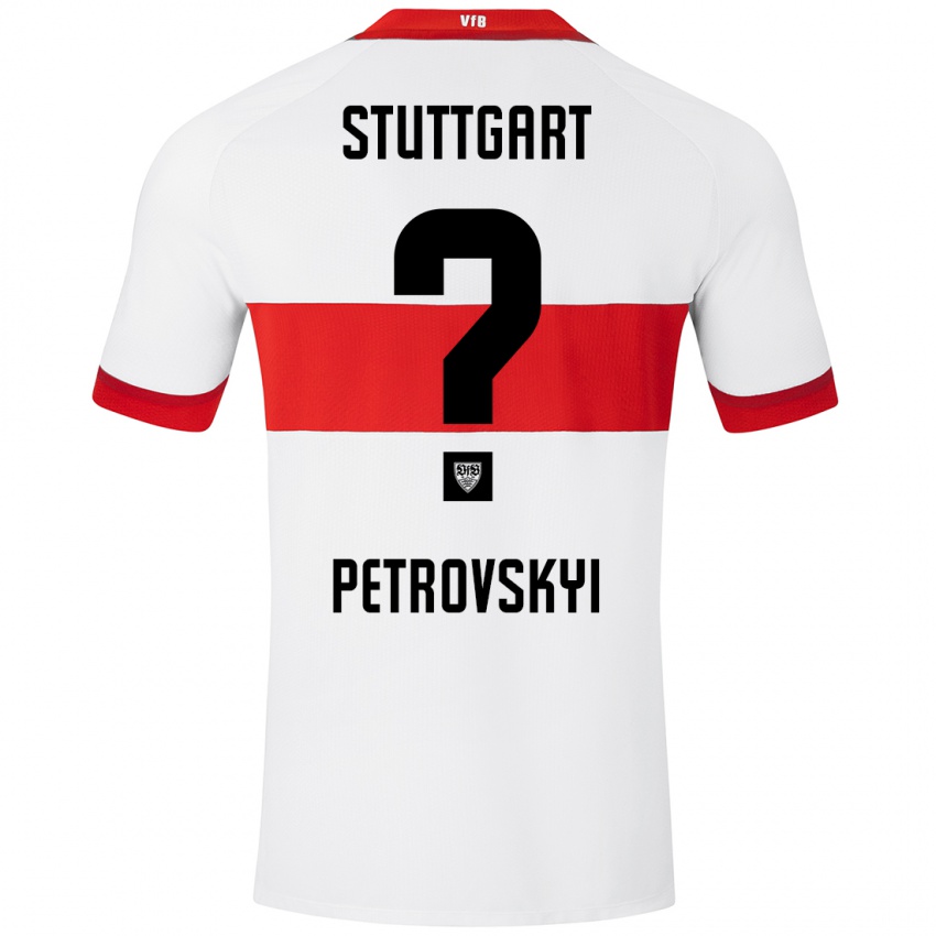 Kinder Mykola Petrovskyi #0 Weiß Rot Heimtrikot Trikot 2024/25 T-Shirt Schweiz