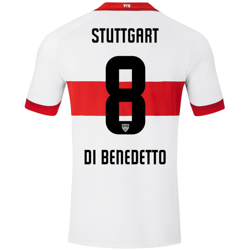 Kinder Samuele Di Benedetto #8 Weiß Rot Heimtrikot Trikot 2024/25 T-Shirt Schweiz