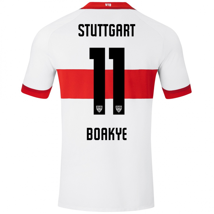 Kinder Benjamin Boakye #11 Weiß Rot Heimtrikot Trikot 2024/25 T-Shirt Schweiz