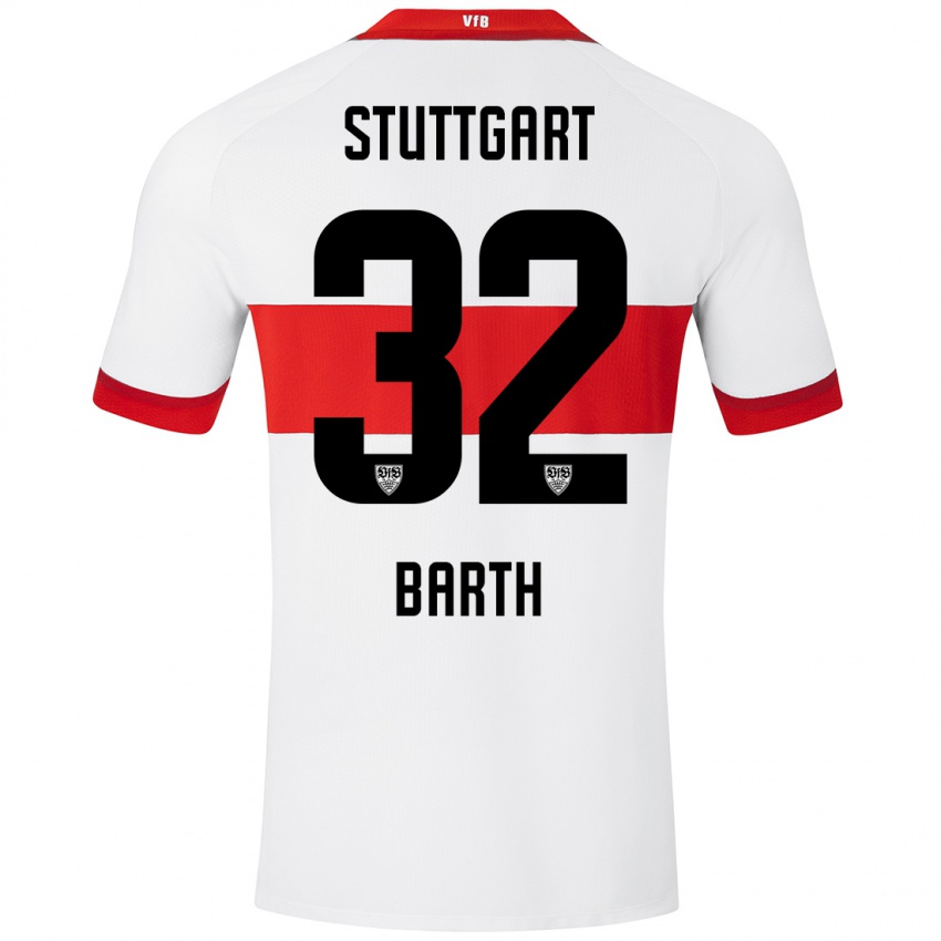 Kinder Tom Barth #32 Weiß Rot Heimtrikot Trikot 2024/25 T-Shirt Schweiz