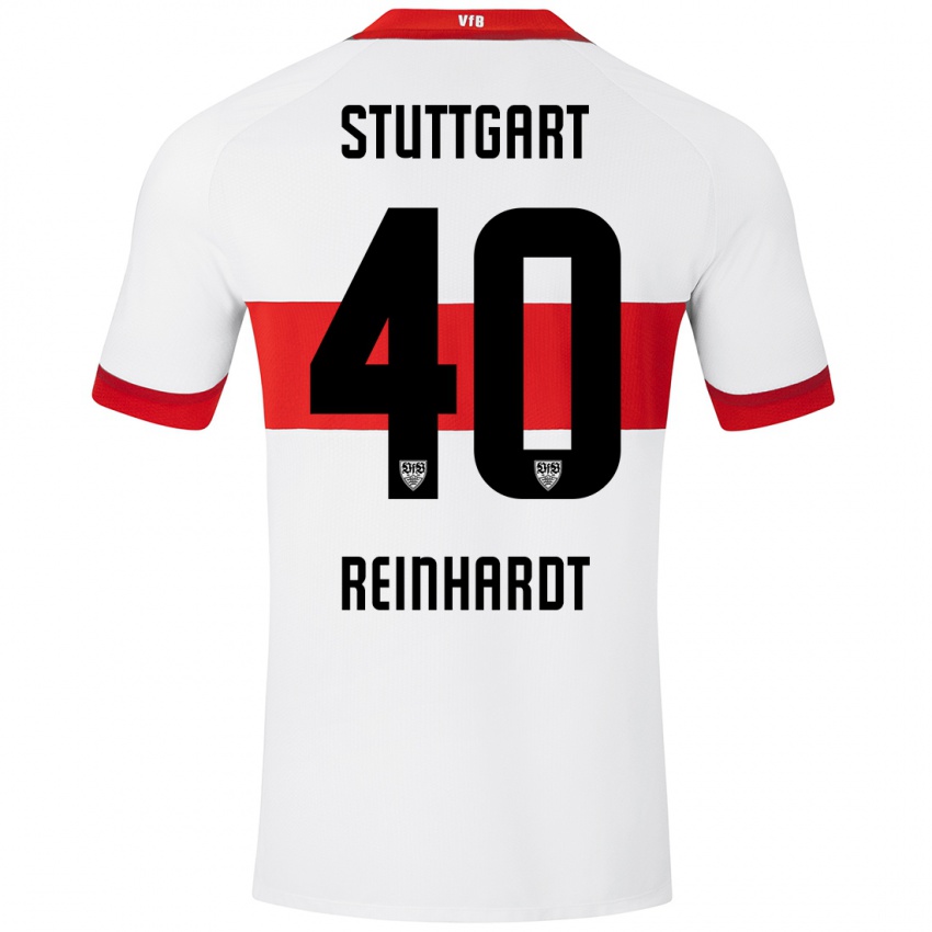 Kinder Peter Reinhardt #40 Weiß Rot Heimtrikot Trikot 2024/25 T-Shirt Schweiz