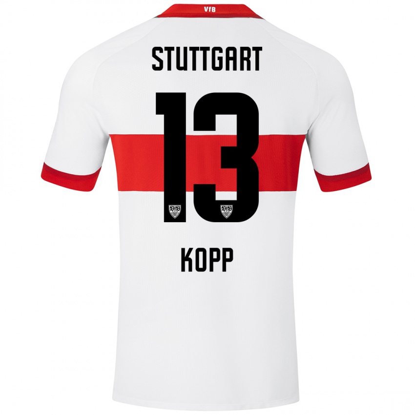 Kinder Leonie Kopp #13 Weiß Rot Heimtrikot Trikot 2024/25 T-Shirt Schweiz