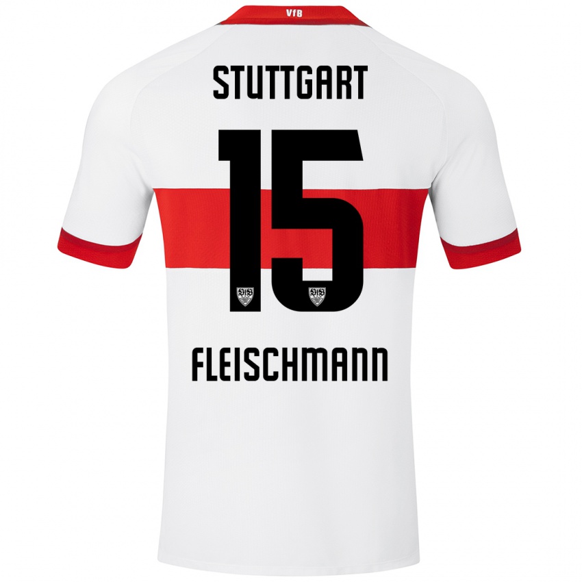 Kinder Svea Fleischmann #15 Weiß Rot Heimtrikot Trikot 2024/25 T-Shirt Schweiz