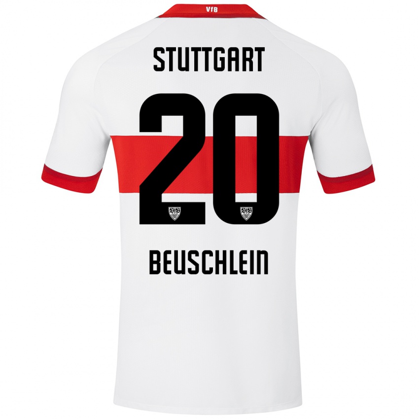 Kinder Jana Beuschlein #20 Weiß Rot Heimtrikot Trikot 2024/25 T-Shirt Schweiz