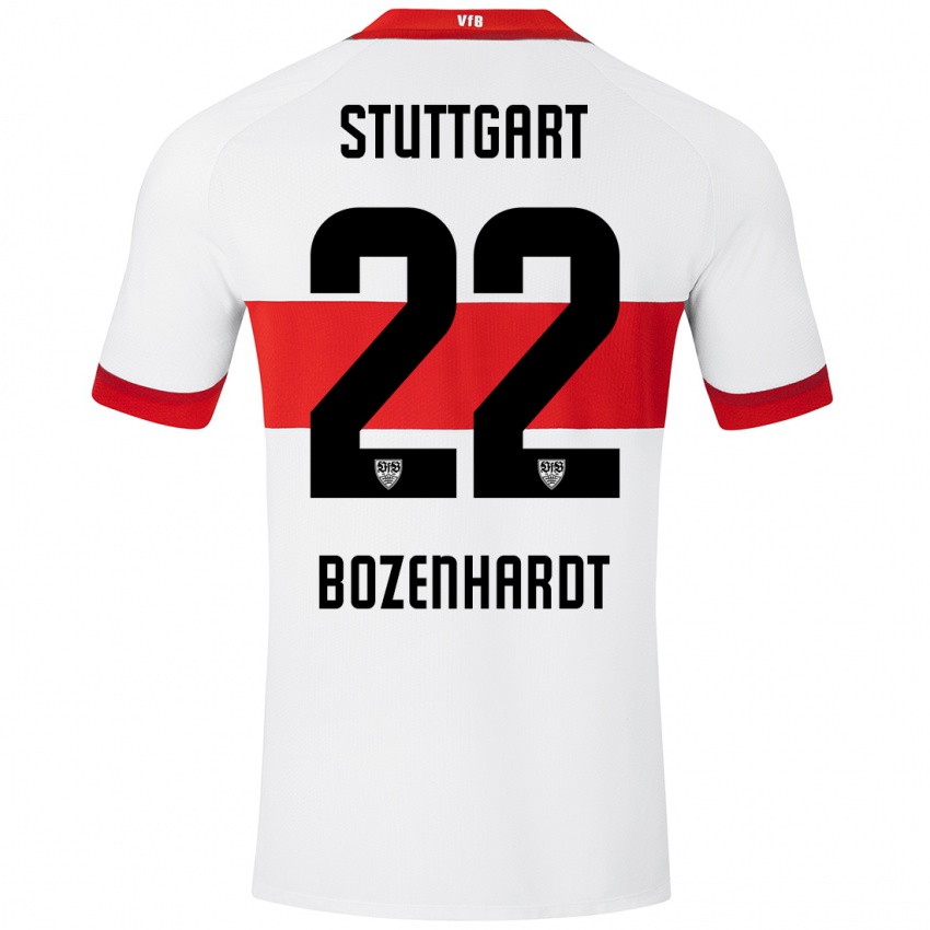 Kinder Laura Bozenhardt #22 Weiß Rot Heimtrikot Trikot 2024/25 T-Shirt Schweiz