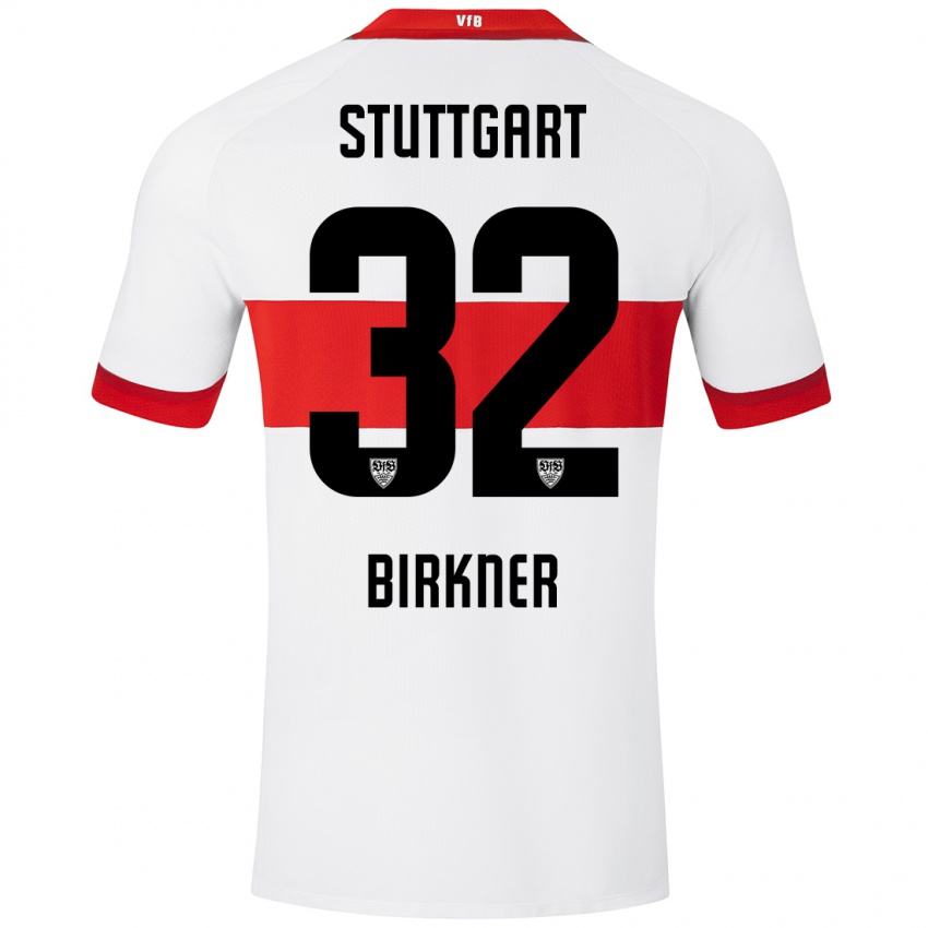 Kinder Hanna Birkner #32 Weiß Rot Heimtrikot Trikot 2024/25 T-Shirt Schweiz