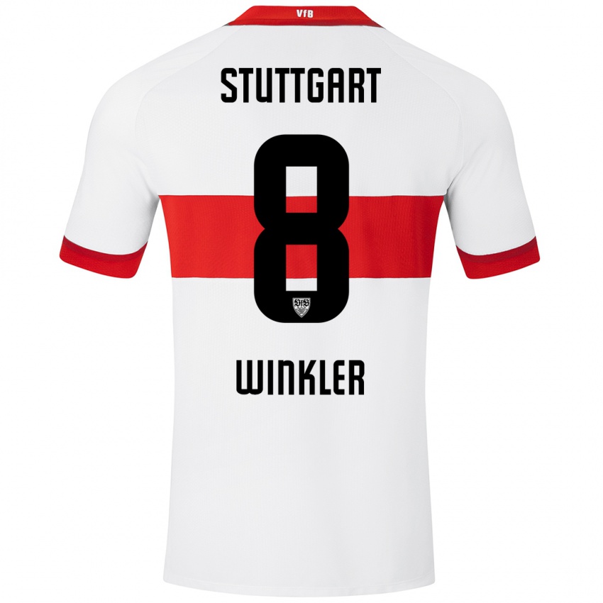 Kinder Nathan Winkler #8 Weiß Rot Heimtrikot Trikot 2024/25 T-Shirt Schweiz