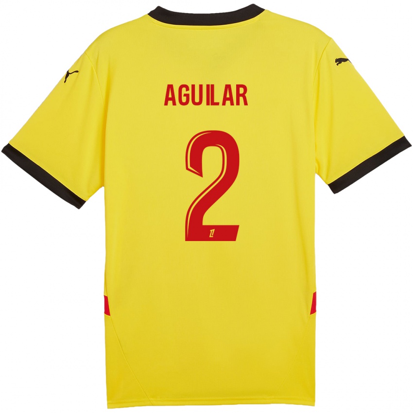 Kinder Ruben Aguilar #2 Gelb Rot Heimtrikot Trikot 2024/25 T-Shirt Schweiz