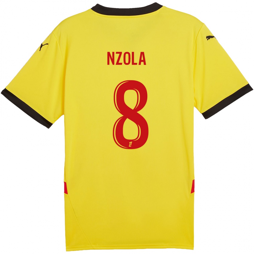 Kinder M'bala Nzola #8 Gelb Rot Heimtrikot Trikot 2024/25 T-Shirt Schweiz