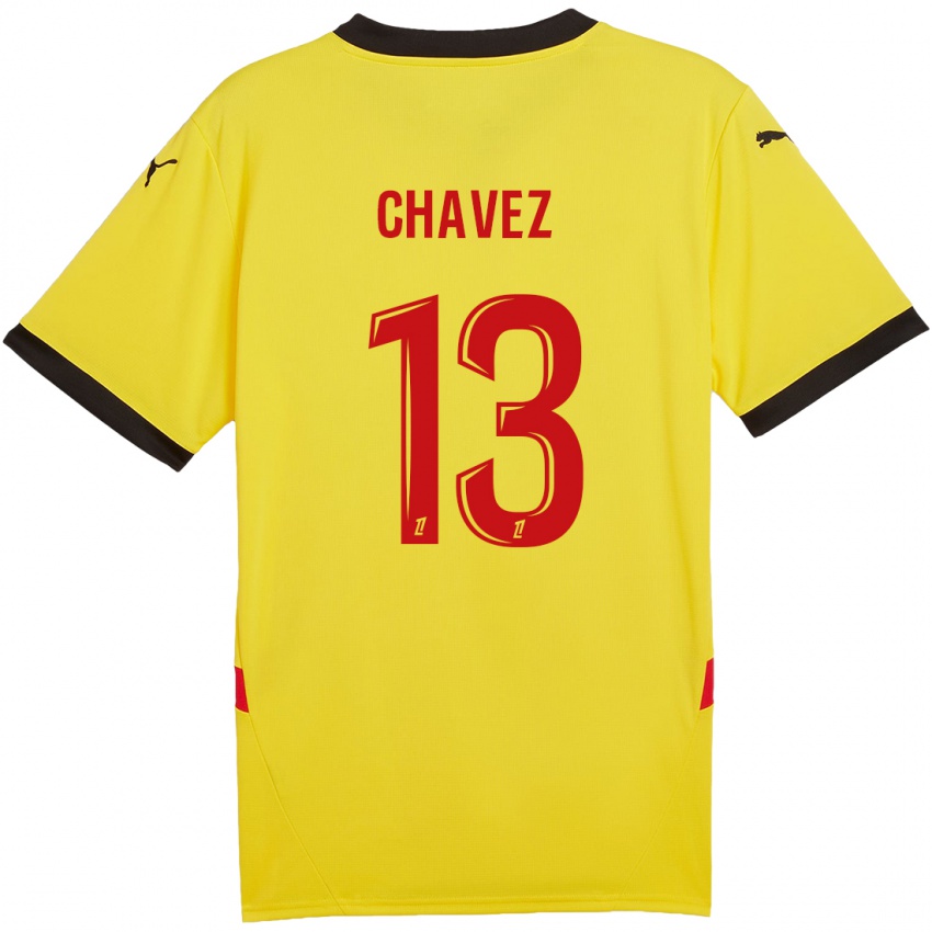 Kinder Jhoanner Chávez #13 Gelb Rot Heimtrikot Trikot 2024/25 T-Shirt Schweiz