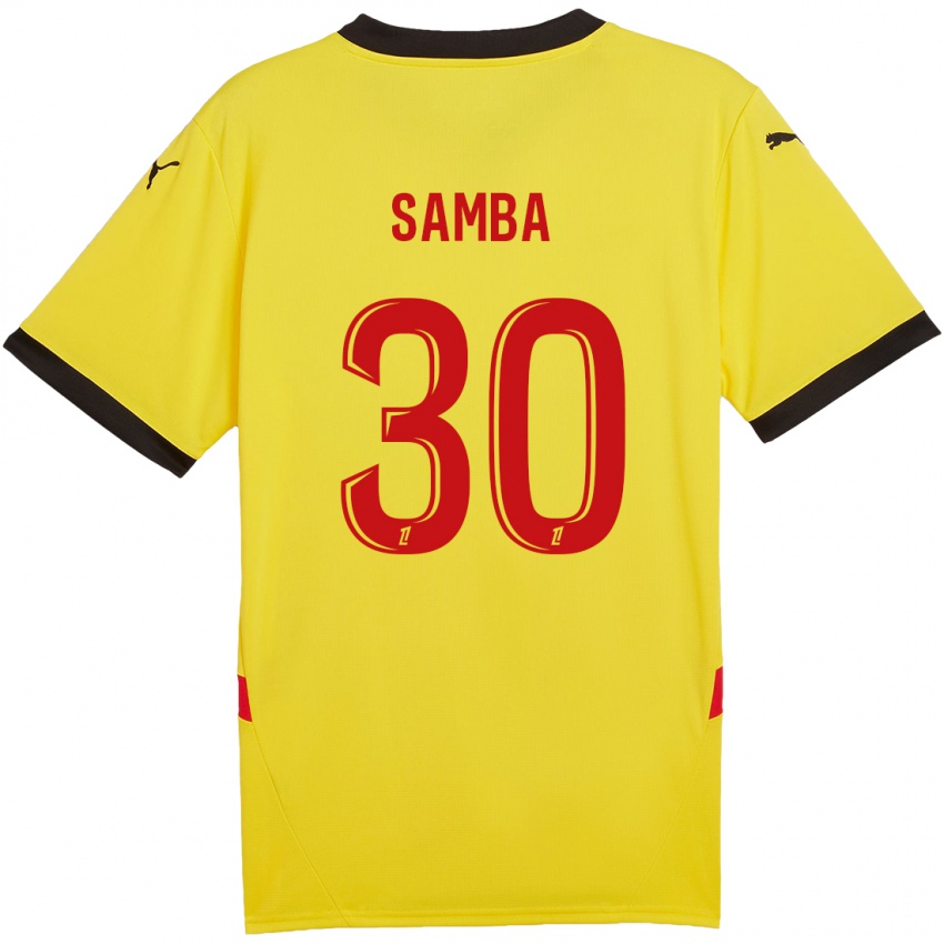 Kinder Brice Samba #30 Gelb Rot Heimtrikot Trikot 2024/25 T-Shirt Schweiz