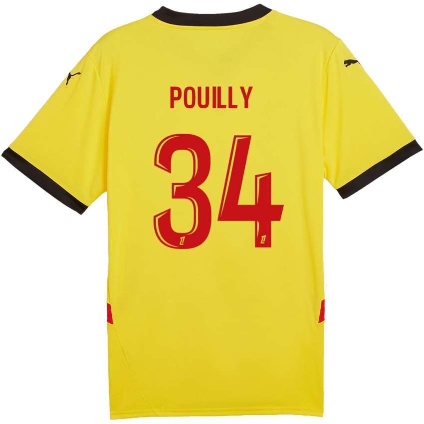 Kinder Tom Pouilly #34 Gelb Rot Heimtrikot Trikot 2024/25 T-Shirt Schweiz