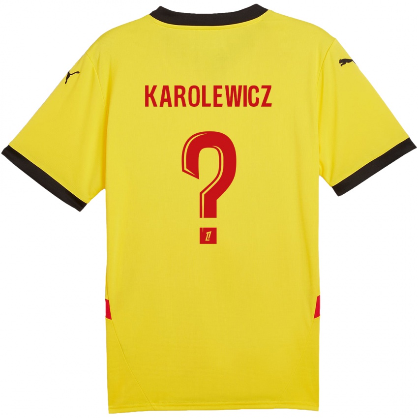 Kinder Roman Karolewicz #0 Gelb Rot Heimtrikot Trikot 2024/25 T-Shirt Schweiz