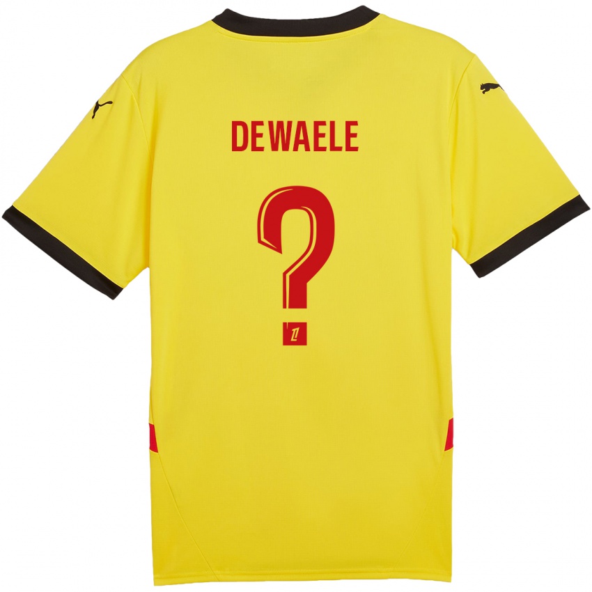 Kinder Florian Dewaele #0 Gelb Rot Heimtrikot Trikot 2024/25 T-Shirt Schweiz