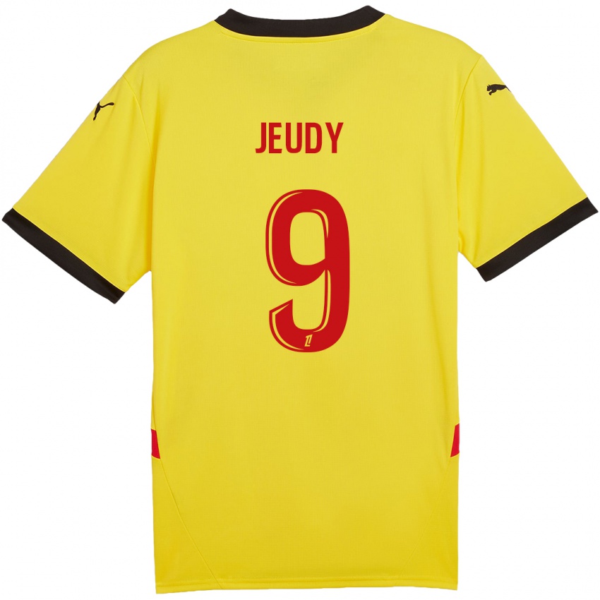 Kinder Sherly Jeudy #9 Gelb Rot Heimtrikot Trikot 2024/25 T-Shirt Schweiz