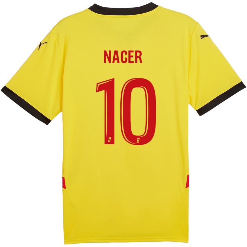 Kinder Myriem Nacer #10 Gelb Rot Heimtrikot Trikot 2024/25 T-Shirt Schweiz