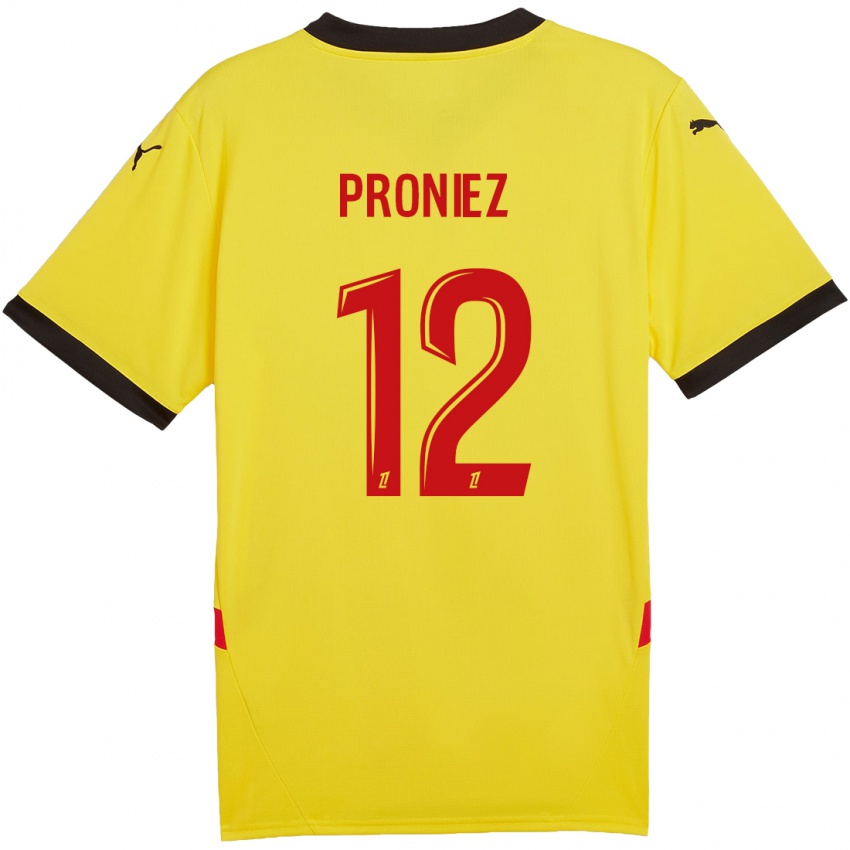 Kinder Fany Proniez #12 Gelb Rot Heimtrikot Trikot 2024/25 T-Shirt Schweiz