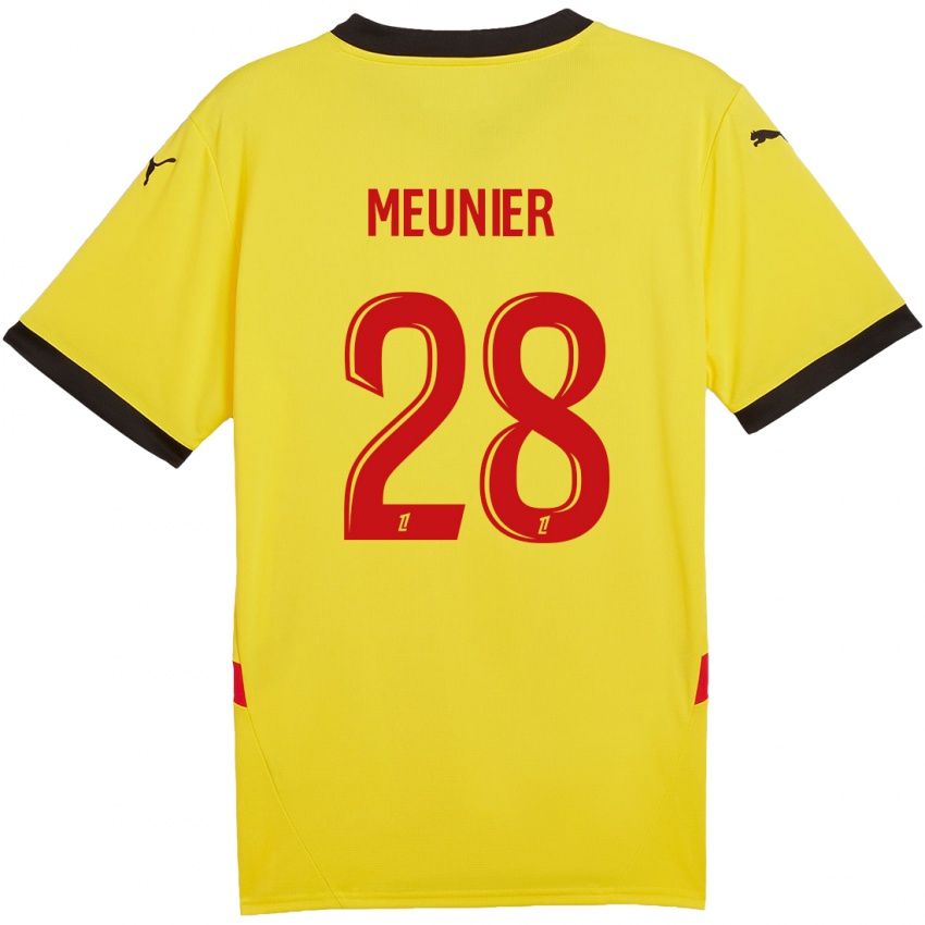 Kinder Jennifer Meunier #28 Gelb Rot Heimtrikot Trikot 2024/25 T-Shirt Schweiz