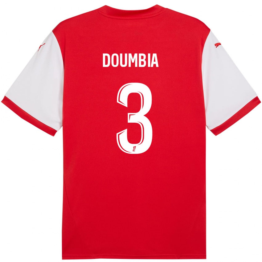 Kinder Kamory Doumbia #3 Rot Weiß Heimtrikot Trikot 2024/25 T-Shirt Schweiz