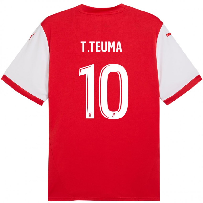 Enfant Maillot Teddy Teuma #10 Rouge Blanc Tenues Domicile 2024/25 T-Shirt Suisse