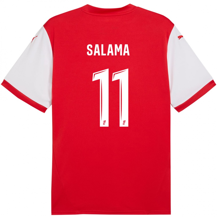 Enfant Maillot Amine Salama #11 Rouge Blanc Tenues Domicile 2024/25 T-Shirt Suisse