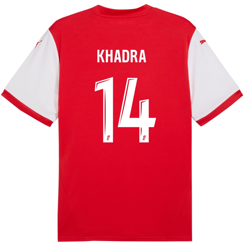 Kinder Reda Khadra #14 Rot Weiß Heimtrikot Trikot 2024/25 T-Shirt Schweiz