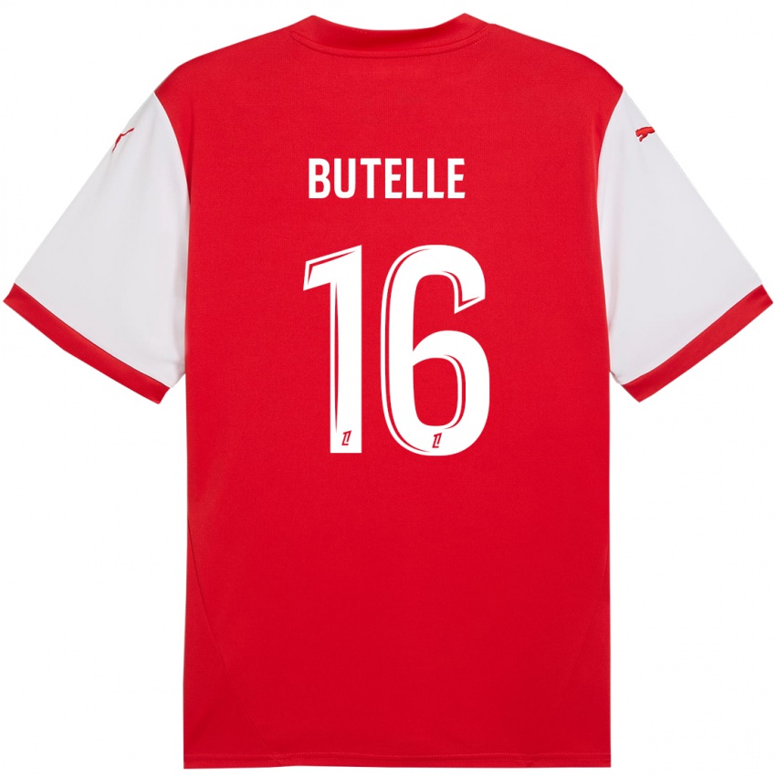 Enfant Maillot Ludovic Butelle #16 Rouge Blanc Tenues Domicile 2024/25 T-Shirt Suisse