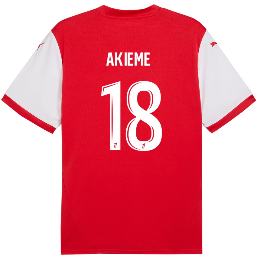 Kinder Sergio Akieme #18 Rot Weiß Heimtrikot Trikot 2024/25 T-Shirt Schweiz