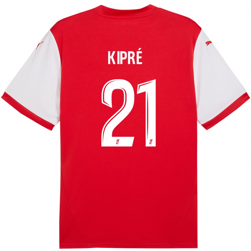 Kinder Cédric Kipré #21 Rot Weiß Heimtrikot Trikot 2024/25 T-Shirt Schweiz