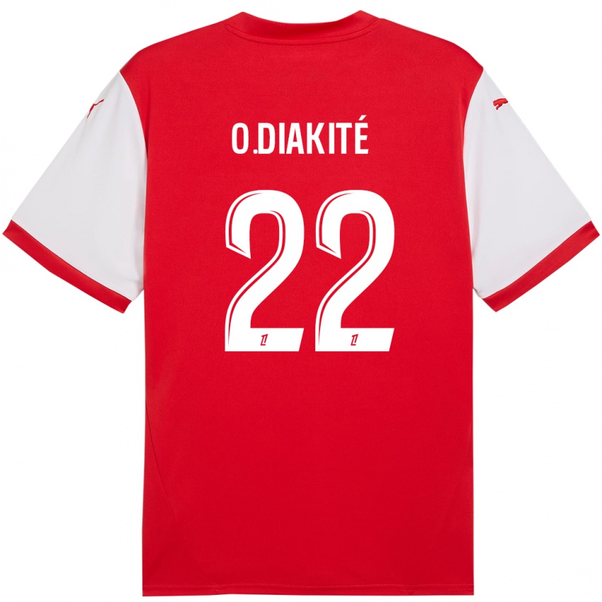 Kinder Oumar Diakité #22 Rot Weiß Heimtrikot Trikot 2024/25 T-Shirt Schweiz