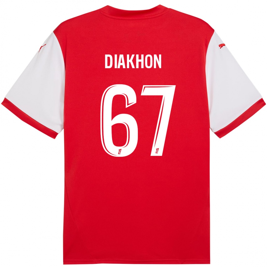 Kinder Mamadou Diakhon #67 Rot Weiß Heimtrikot Trikot 2024/25 T-Shirt Schweiz