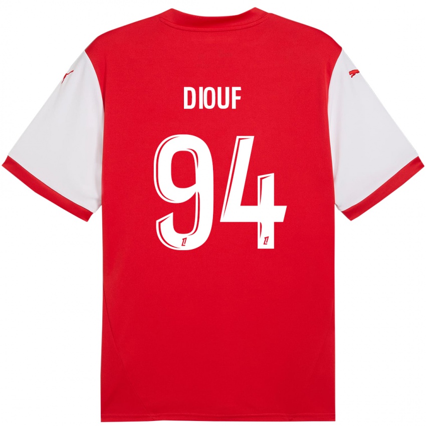 Enfant Maillot Yehvann Diouf #94 Rouge Blanc Tenues Domicile 2024/25 T-Shirt Suisse