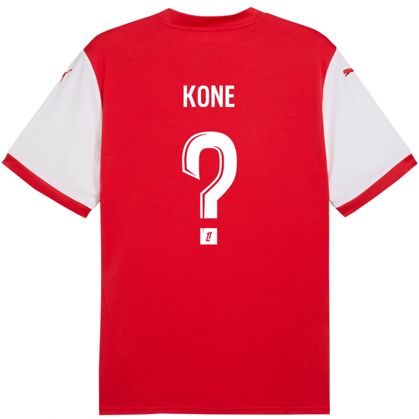 Kinder Abdoul Koné #0 Rot Weiß Heimtrikot Trikot 2024/25 T-Shirt Schweiz