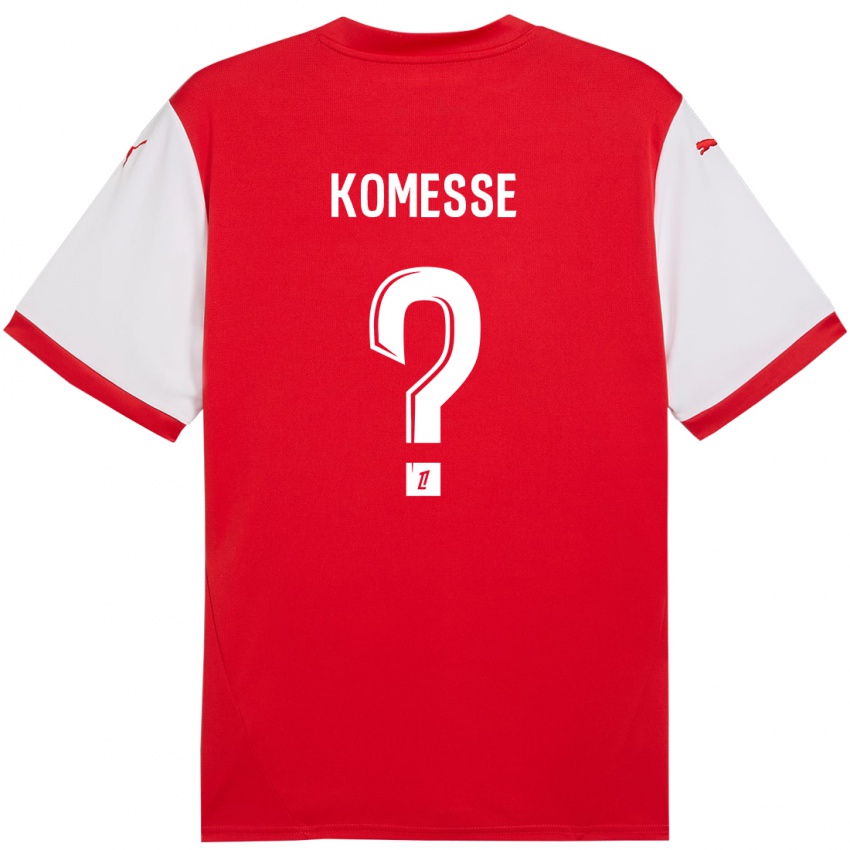 Enfant Maillot Josias Sabone Komesse #0 Rouge Blanc Tenues Domicile 2024/25 T-Shirt Suisse