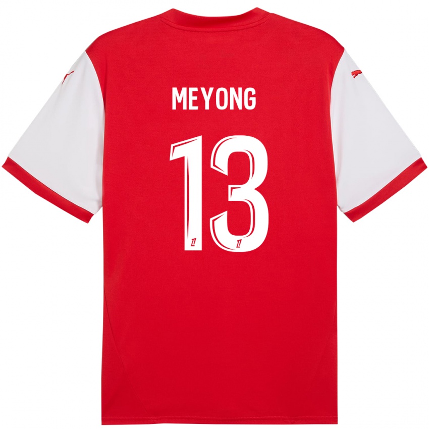 Kinder Charlène Meyong #13 Rot Weiß Heimtrikot Trikot 2024/25 T-Shirt Schweiz