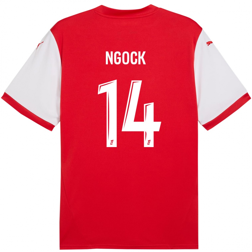 Kinder Monique Ngock #14 Rot Weiß Heimtrikot Trikot 2024/25 T-Shirt Schweiz