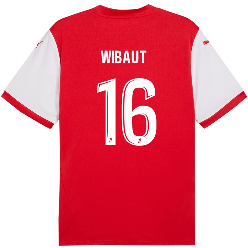 Enfant Maillot Clara Wibaut #16 Rouge Blanc Tenues Domicile 2024/25 T-Shirt Suisse