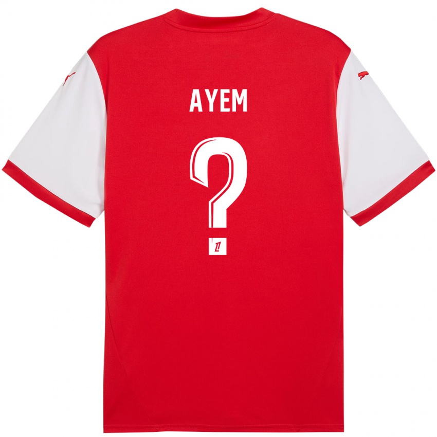 Kinder Grégory Ayem #0 Rot Weiß Heimtrikot Trikot 2024/25 T-Shirt Schweiz