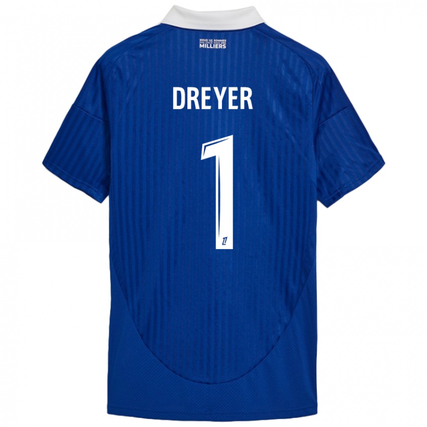 Kinder Matthieu Dreyer #1 Blau Weiß Heimtrikot Trikot 2024/25 T-Shirt Schweiz