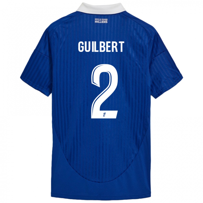 Kinder Frédéric Guilbert #2 Blau Weiß Heimtrikot Trikot 2024/25 T-Shirt Schweiz