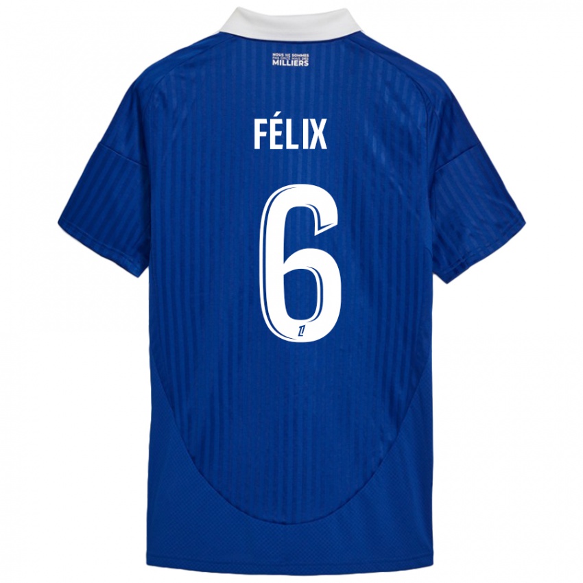 Kinder Félix Lemaréchal #6 Blau Weiß Heimtrikot Trikot 2024/25 T-Shirt Schweiz