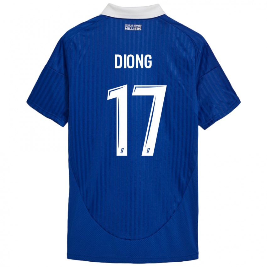 Kinder Pape Diong #17 Blau Weiß Heimtrikot Trikot 2024/25 T-Shirt Schweiz