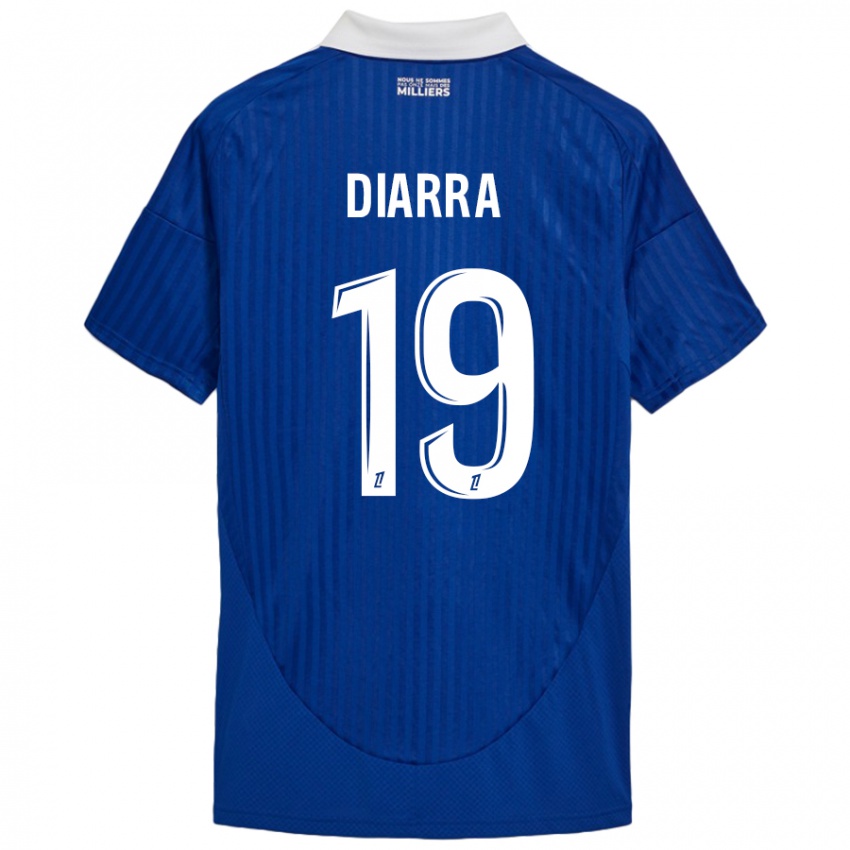 Kinder Habib Diarra #19 Blau Weiß Heimtrikot Trikot 2024/25 T-Shirt Schweiz