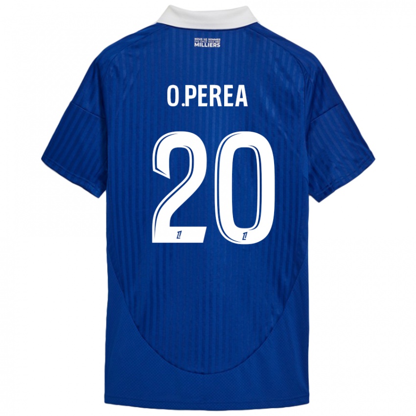 Kinder Óscar Perea #20 Blau Weiß Heimtrikot Trikot 2024/25 T-Shirt Schweiz