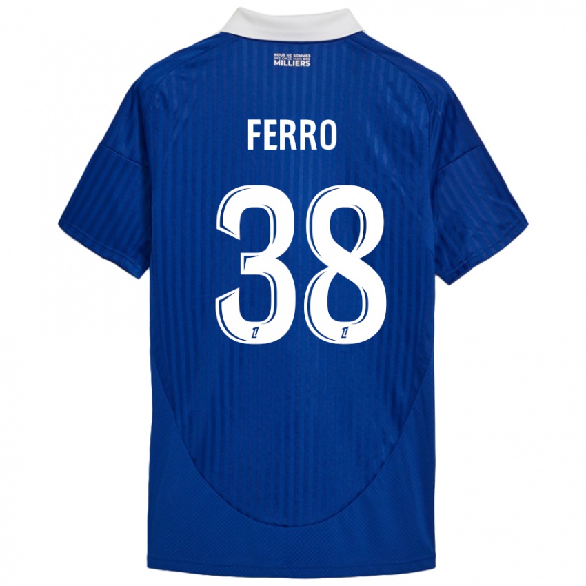 Kinder Nolan Ferro #38 Blau Weiß Heimtrikot Trikot 2024/25 T-Shirt Schweiz