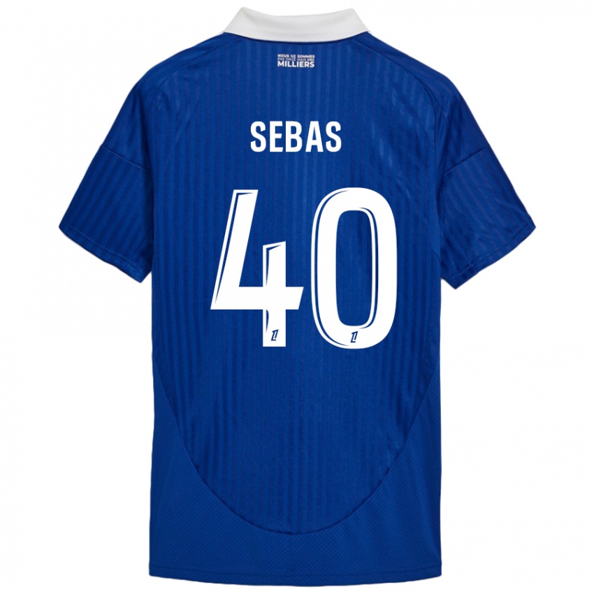 Kinder Jérémy Sebas #40 Blau Weiß Heimtrikot Trikot 2024/25 T-Shirt Schweiz