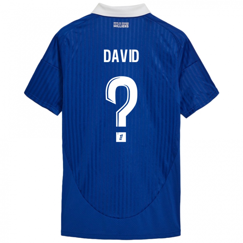 Kinder David #0 Blau Weiß Heimtrikot Trikot 2024/25 T-Shirt Schweiz