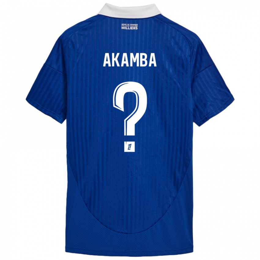 Kinder Fred Akamba #0 Blau Weiß Heimtrikot Trikot 2024/25 T-Shirt Schweiz