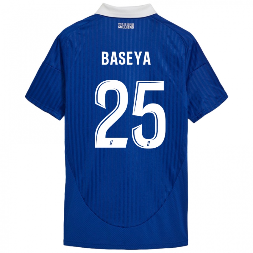 Enfant Maillot Steven Baseya #25 Bleu Blanc Tenues Domicile 2024/25 T-Shirt Suisse